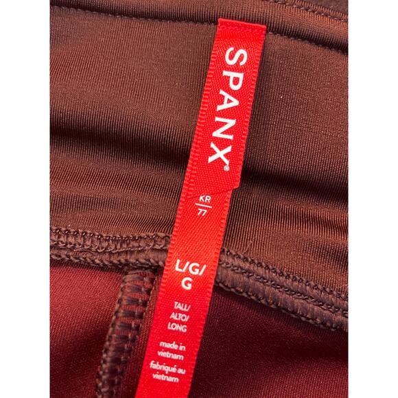 Spanx NEW Size Large Faux Suede Leggings Dark Terracotta Womens - Picture 7 of 11